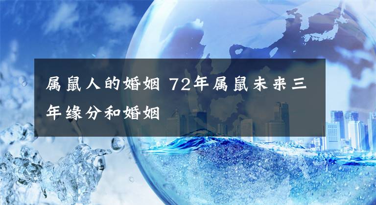 屬鼠人的婚姻 72年屬鼠未來三年緣分和婚姻