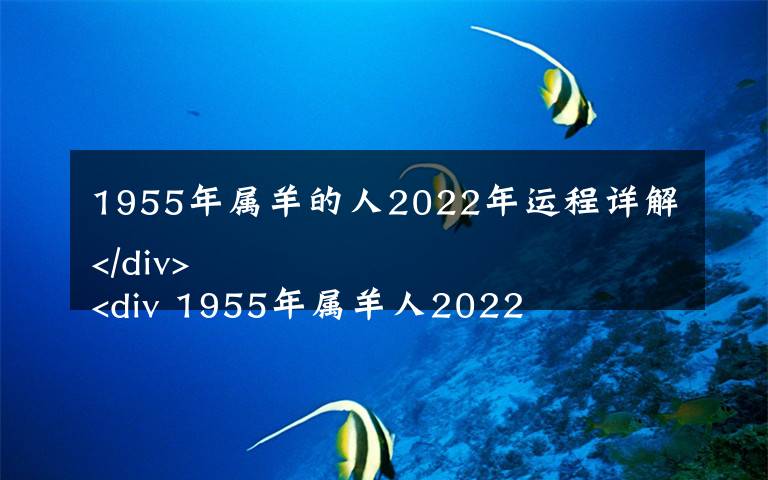 1955年屬羊的人2022年運(yùn)程詳解 1955年屬羊人2022全年運(yùn)勢(shì)