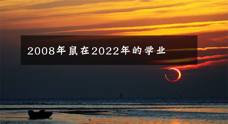 2008年鼠在2022年的學業(yè)