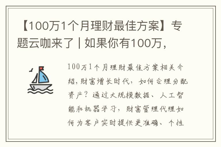 【100萬1個月理財最佳方案】專題云咖來了 | 如果你有100萬，如何通過理財實現(xiàn)財富增長？