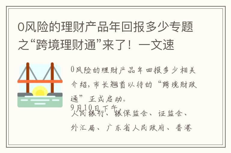 0風(fēng)險的理財產(chǎn)品年回報多少專題之“跨境理財通”來了！一文速覽：哪些人可以買？可以買什么？能買多少？