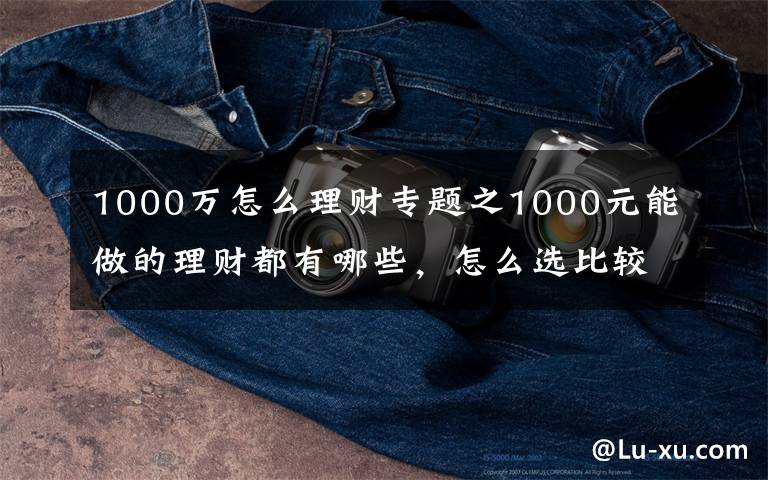 1000萬(wàn)怎么理財(cái)專(zhuān)題之1000元能做的理財(cái)都有哪些，怎么選比較好？