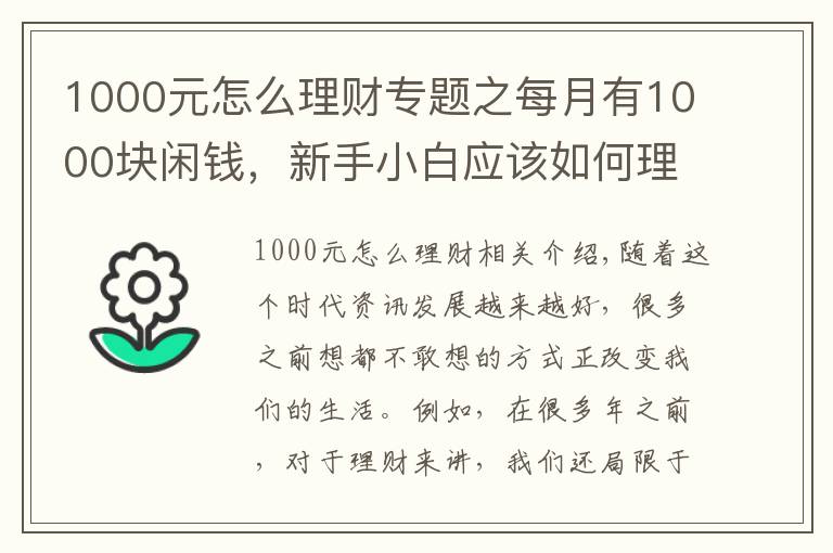 1000元怎么理財(cái)專(zhuān)題之每月有1000塊閑錢(qián)，新手小白應(yīng)該如何理財(cái)？