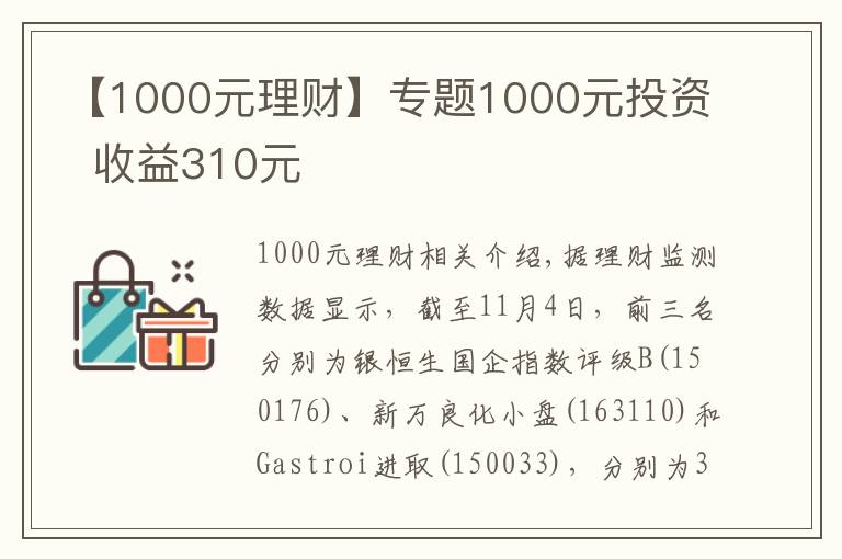 【1000元理財(cái)】專題1000元投資  收益310元