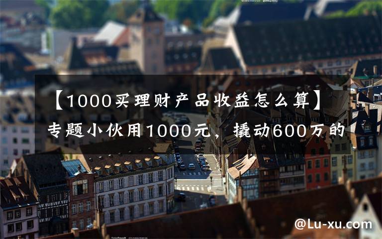 【1000買理財產(chǎn)品收益怎么算】專題小伙用1000元，撬動600萬的生意，背后商業(yè)模式引發(fā)深思