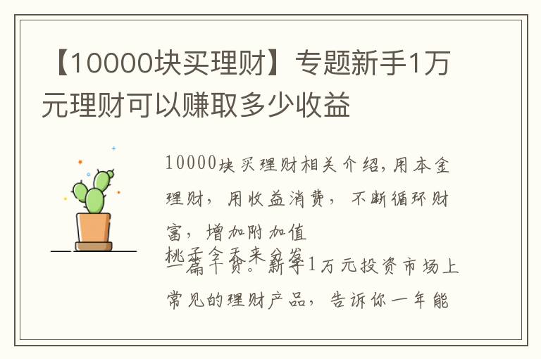 【10000塊買理財(cái)】專題新手1萬(wàn)元理財(cái)可以賺取多少收益