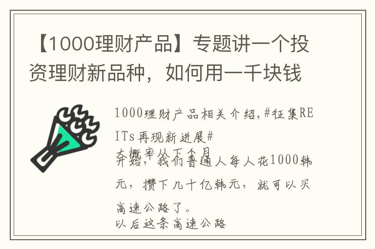 【1000理財(cái)產(chǎn)品】專(zhuān)題講一個(gè)投資理財(cái)新品種，如何用一千塊錢(qián)購(gòu)買(mǎi)一條高速公路