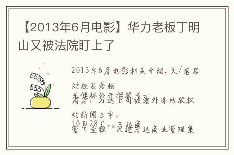 【2013年6月電影】華力老板丁明山又被法院盯上了