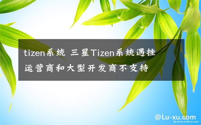 tizen系統(tǒng) 三星Tizen系統(tǒng)遇挫 運營商和大型開發(fā)商不支持