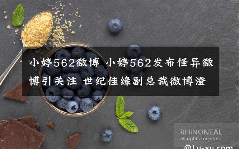 小婷562微博 小婷562發(fā)布怪異微博引關(guān)注 世紀(jì)佳緣副總裁微博澄清