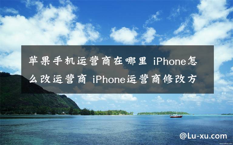 蘋果手機運營商在哪里 iPhone怎么改運營商 iPhone運營商修改方法