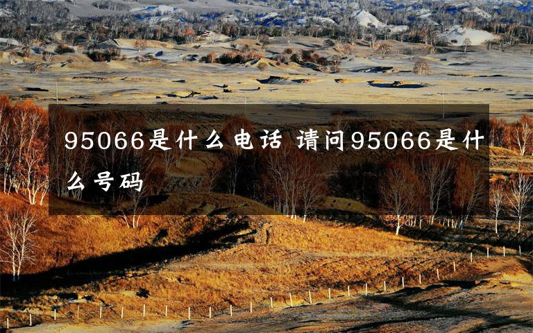 95066是什么電話 請問95066是什么號碼