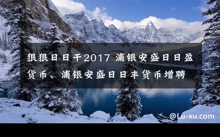 狠狠日日干2017 浦銀安盛日日盈貨幣、浦銀安盛日日豐貨幣增聘劉大巍為基金經(jīng)理