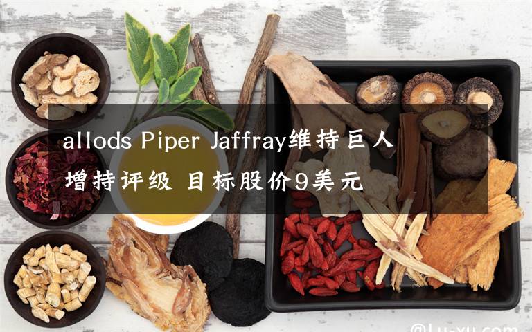 allods Piper Jaffray維持巨人增持評(píng)級(jí) 目標(biāo)股價(jià)9美元