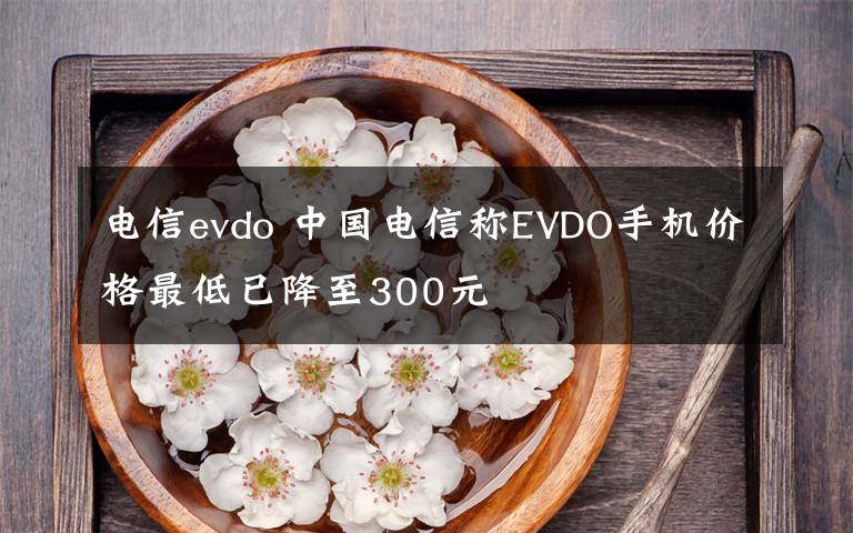 電信evdo 中國電信稱EVDO手機(jī)價(jià)格最低已降至300元