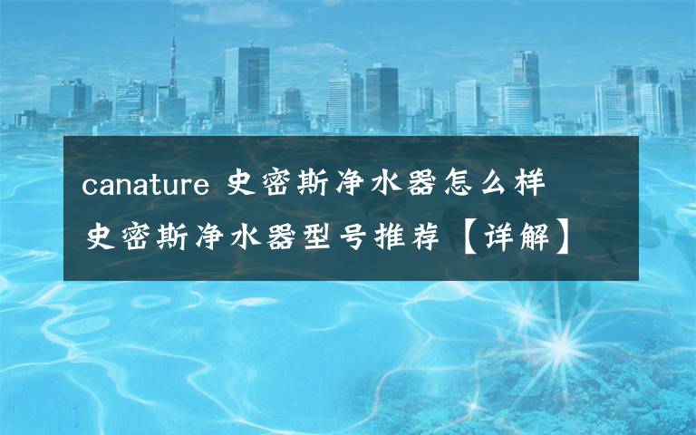 canature 史密斯凈水器怎么樣 史密斯凈水器型號推薦【詳解】