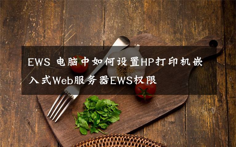 EWS 電腦中如何設(shè)置HP打印機(jī)嵌入式Web服務(wù)器EWS權(quán)限