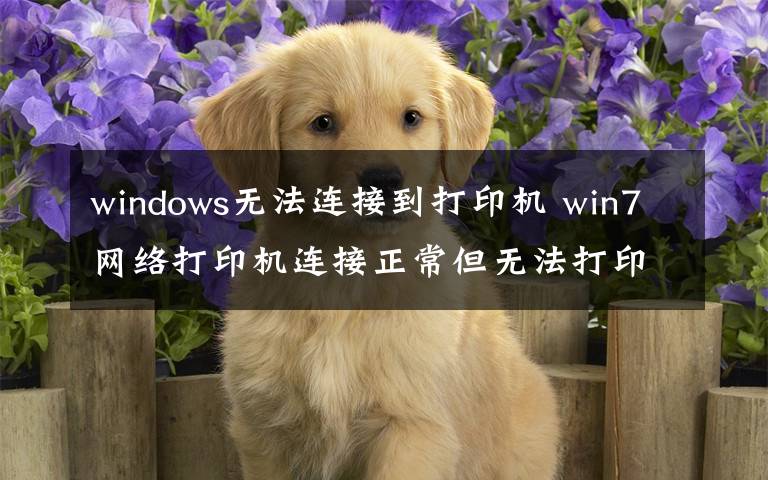 windows無法連接到打印機(jī) win7網(wǎng)絡(luò)打印機(jī)連接正常但無法打印出文件怎么辦