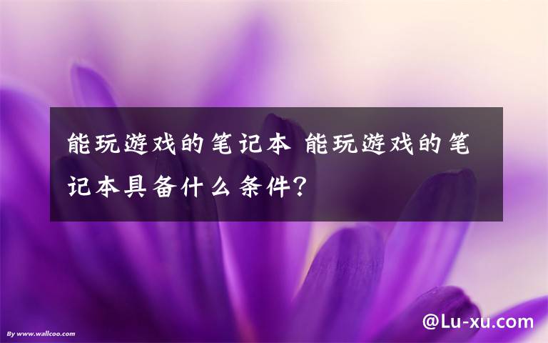 能玩游戲的筆記本 能玩游戲的筆記本具備什么條件？