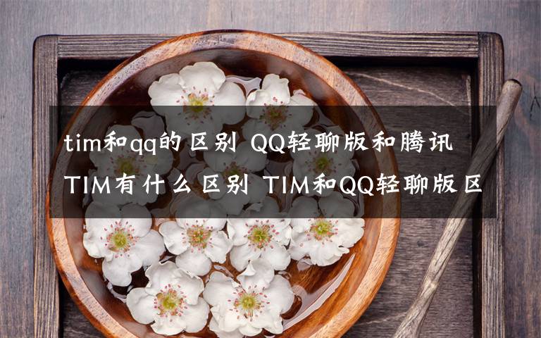 tim和qq的區(qū)別 QQ輕聊版和騰訊TIM有什么區(qū)別 TIM和QQ輕聊版區(qū)別【詳解】