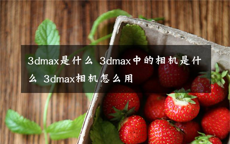 3dmax是什么 3dmax中的相機(jī)是什么 3dmax相機(jī)怎么用