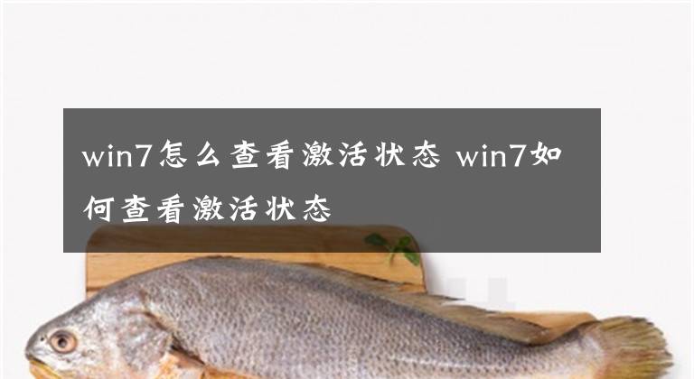 win7怎么查看激活狀態(tài) win7如何查看激活狀態(tài)