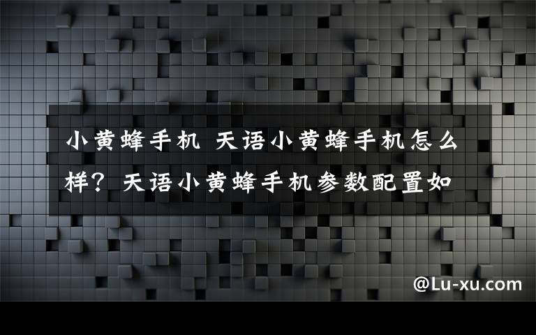 小黃蜂手機(jī) 天語小黃蜂手機(jī)怎么樣？天語小黃蜂手機(jī)參數(shù)配置如何