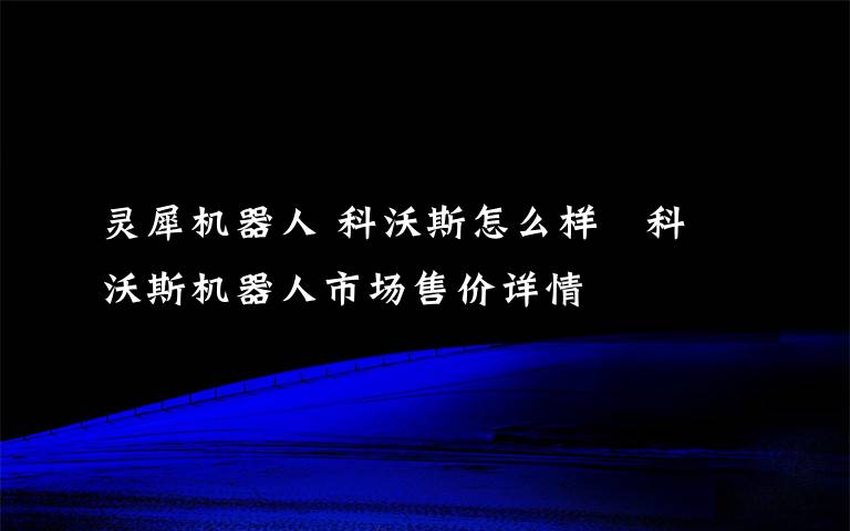 靈犀機器人 科沃斯怎么樣   科沃斯機器人市場售價詳情