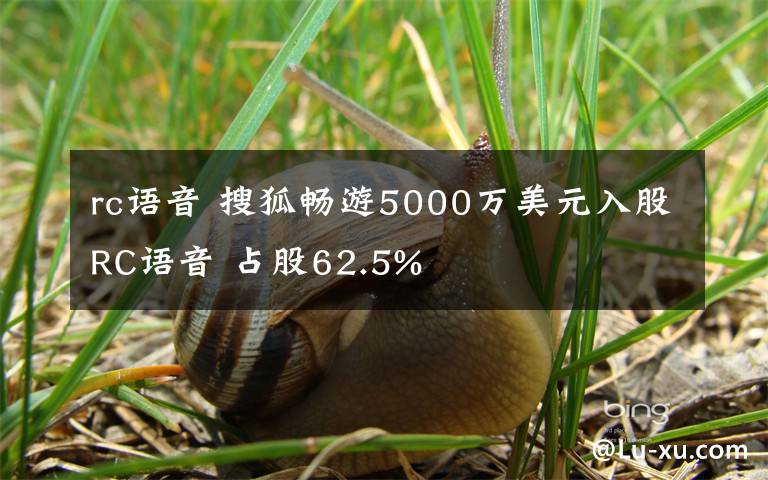 rc語(yǔ)音 搜狐暢游5000萬(wàn)美元入股RC語(yǔ)音 占股62.5%