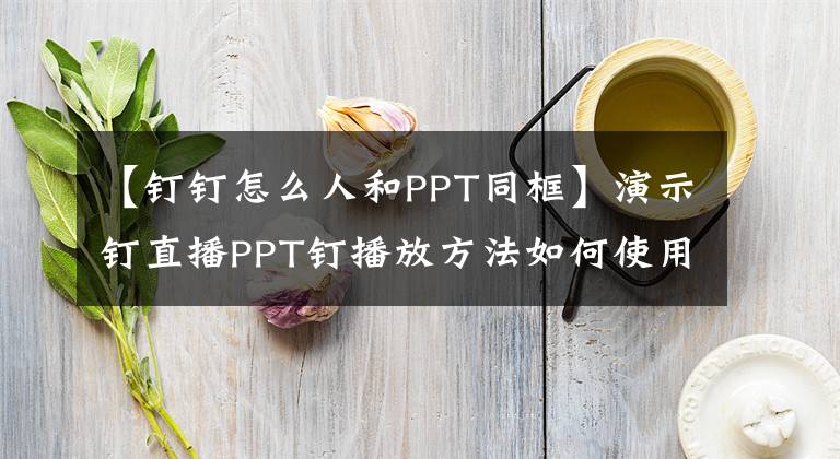 【釘釘怎么人和PPT同框】演示釘直播PPT釘播放方法如何使用PPT教程。