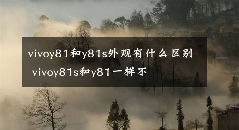 vivoy81和y81s外觀有什么區(qū)別 vivoy81s和y81一樣不