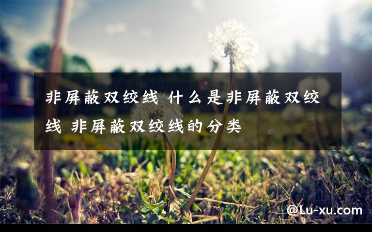 非屏蔽雙絞線(xiàn) 什么是非屏蔽雙絞線(xiàn) 非屏蔽雙絞線(xiàn)的分類(lèi)