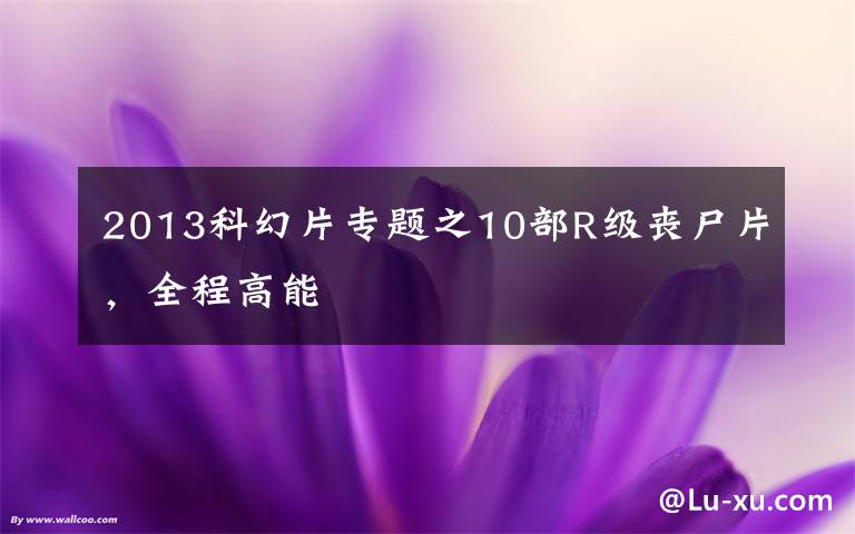 2013科幻片專題之10部R級喪尸片，全程高能