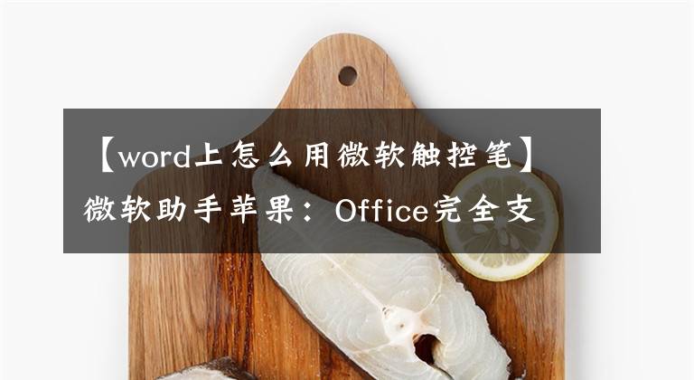 【word上怎么用微軟觸控筆】微軟助手蘋果：Office完全支持iPad Pro