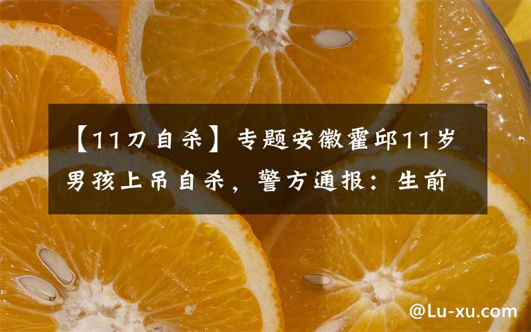 【11刀自殺】專題安徽霍邱11歲男孩上吊自殺，警方通報：生前未曾遭到老師打罵