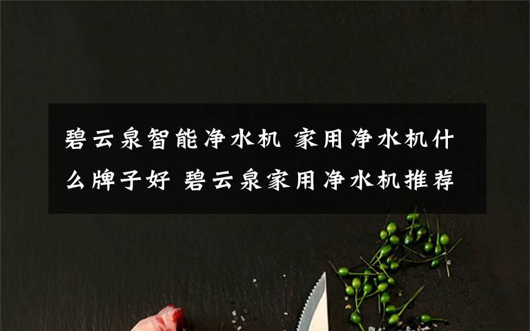 碧云泉智能凈水機 家用凈水機什么牌子好 碧云泉家用凈水機推薦介紹【圖文】