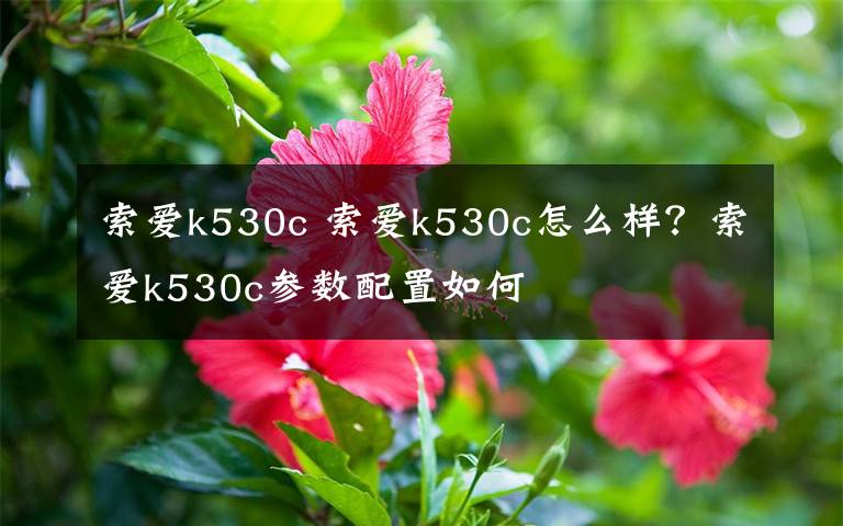 索愛k530c 索愛k530c怎么樣？索愛k530c參數(shù)配置如何