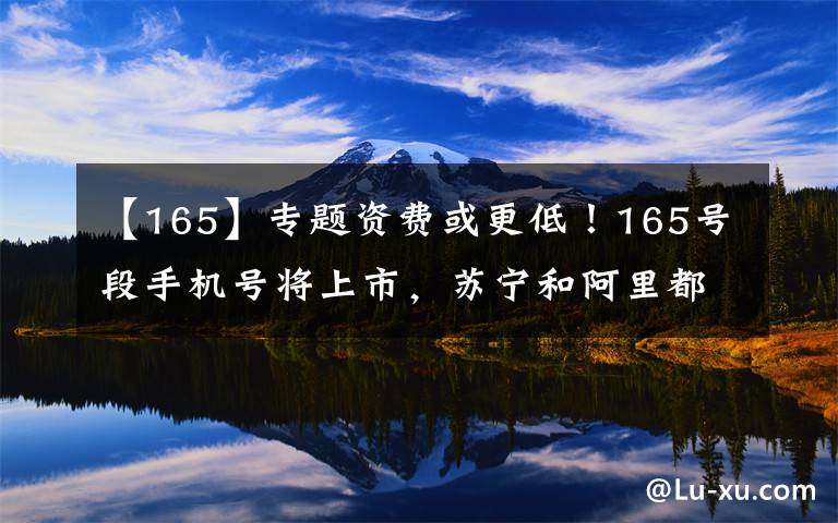 【165】專題資費或更低！165號段手機號將上市，蘇寧和阿里都成為虛擬運營商