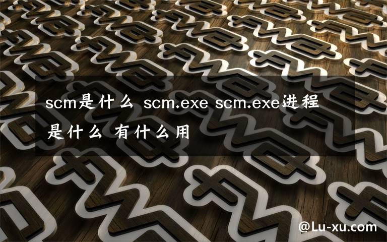 scm是什么 scm.exe scm.exe進程是什么 有什么用