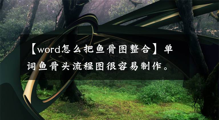 【word怎么把魚骨圖整合】單詞魚骨頭流程圖很容易制作。