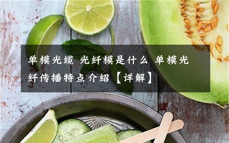 單模光纜 光纖模是什么 單模光纖傳播特點(diǎn)介紹【詳解】