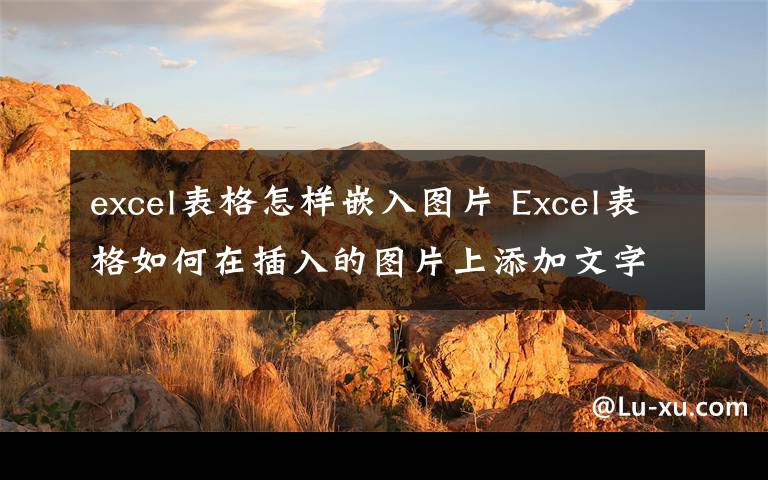 excel表格怎樣嵌入圖片 Excel表格如何在插入的圖片上添加文字