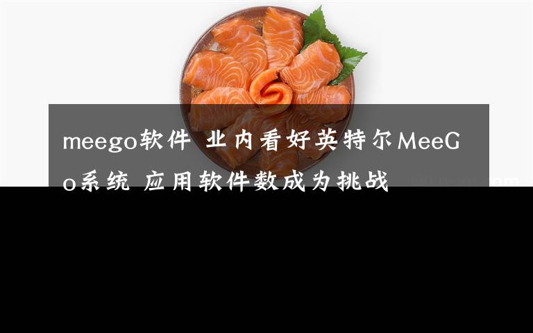 meego軟件 業(yè)內(nèi)看好英特爾MeeGo系統(tǒng) 應(yīng)用軟件數(shù)成為挑戰(zhàn)