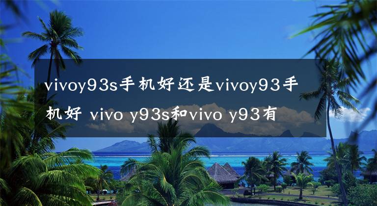 vivoy93s手機(jī)好還是vivoy93手機(jī)好 vivo y93s和vivo y93有什么區(qū)別