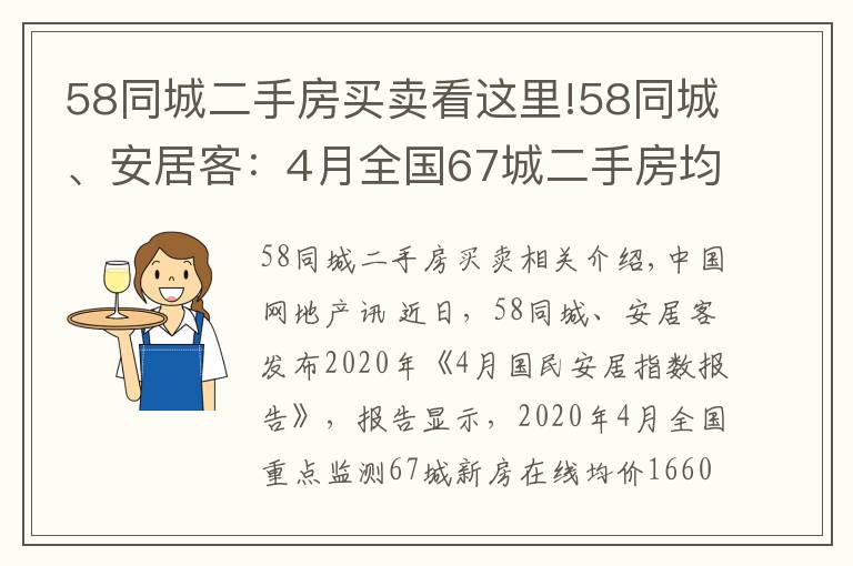 58同城二手房買賣看這里!58同城、安居客：4月全國67城二手房均價15522元/㎡ 環(huán)比降0.36%