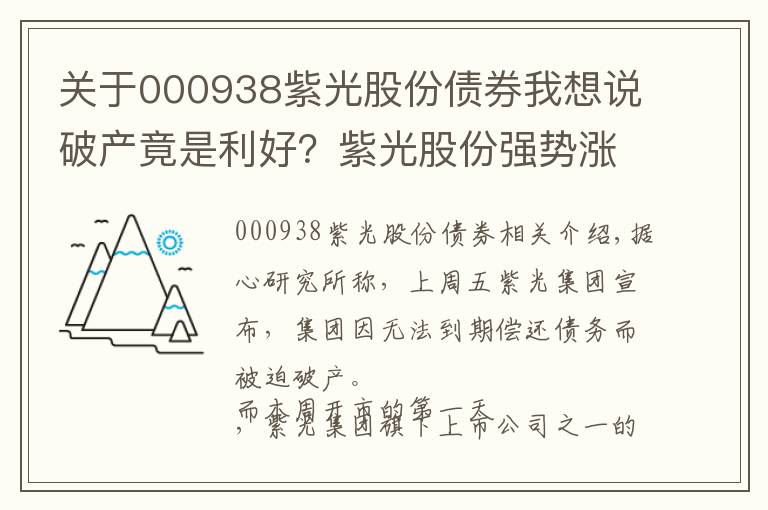 關(guān)于000938紫光股份債券我想說破產(chǎn)竟是利好？紫光股份強(qiáng)勢漲停