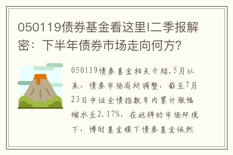 050119債券基金看這里!二季報(bào)解密：下半年債券市場(chǎng)走向何方？年內(nèi)賺超9%基金經(jīng)理這么說(shuō)