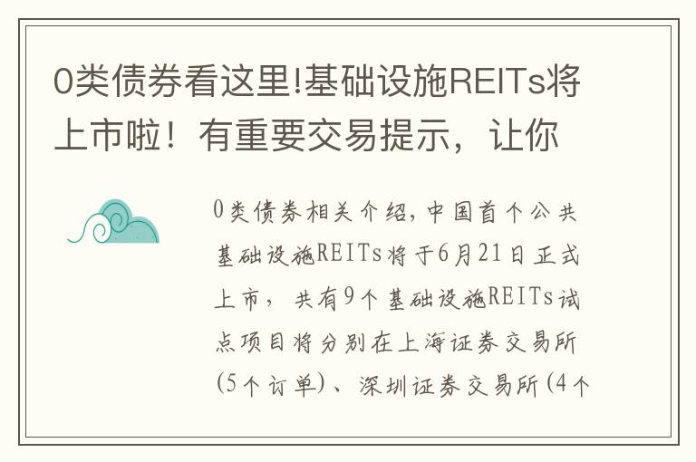 0類債券看這里!基礎設施REITs將上市啦！有重要交易提示，讓你秒懂