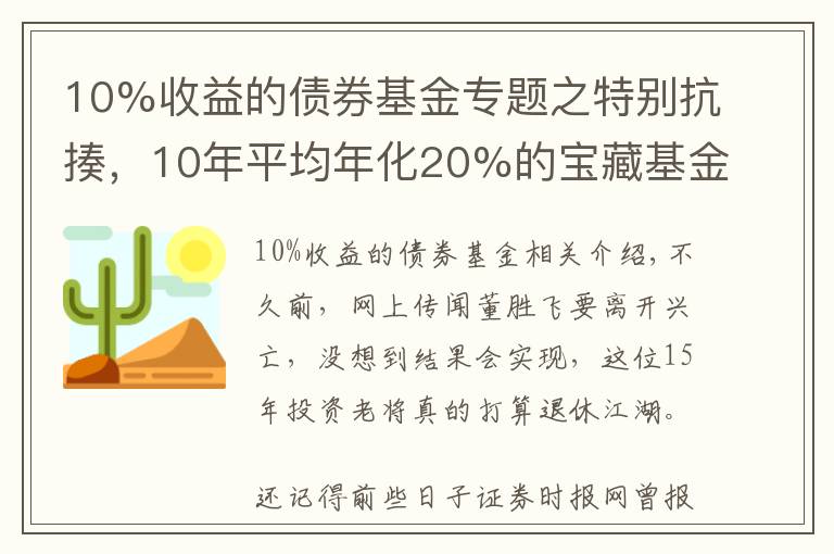 10%收益的債券基金專題之特別抗揍，10年平均年化20%的寶藏基金...