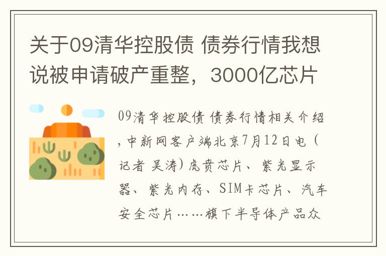 關(guān)于09清華控股債 債券行情我想說被申請破產(chǎn)重整，3000億芯片巨頭紫光發(fā)生了什么？